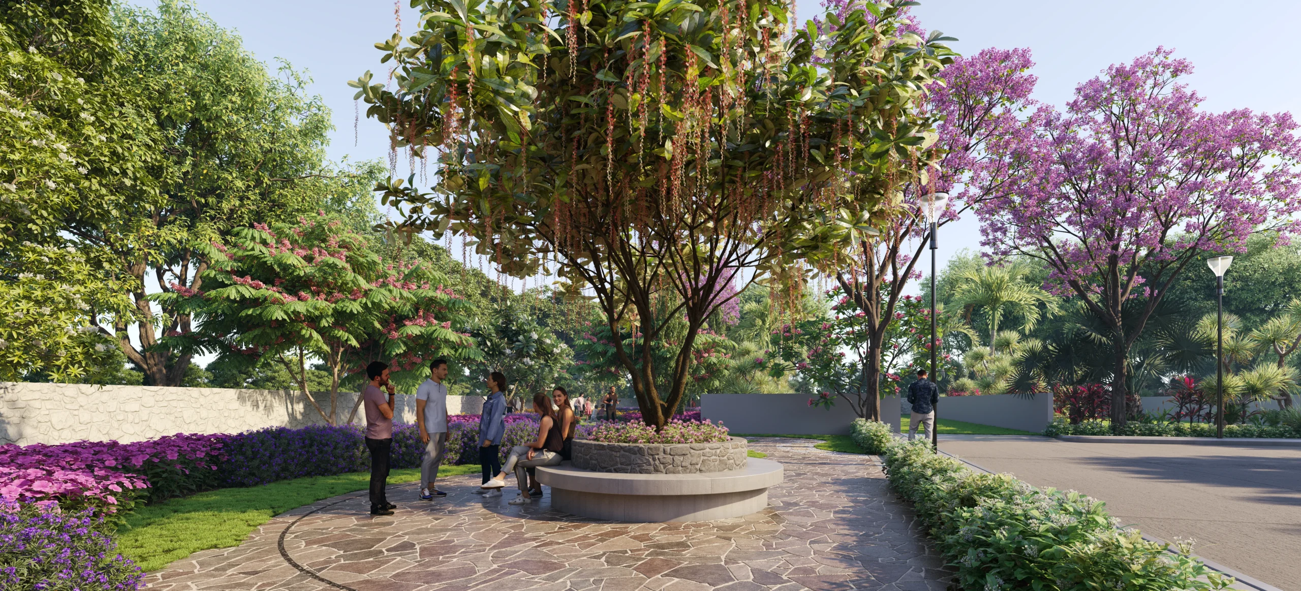 Zen Garden Tree Seating Area